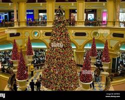 Macau casino decorated for Christmas
